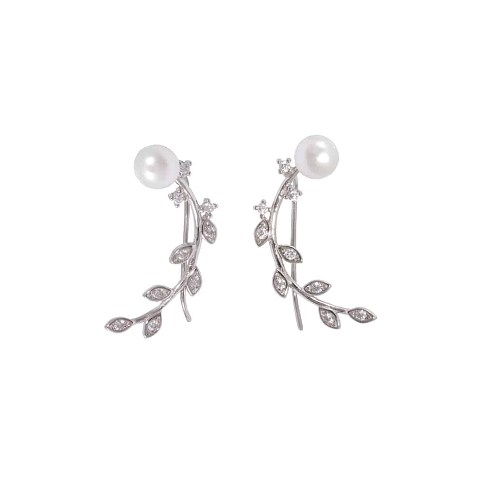 925 Sterling Silver Leaf Ear